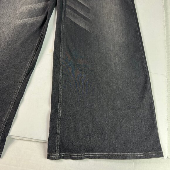 Halara Flex Jeans Women's 27x28* High Rise Wide Leg Black Stretch Denim No Tag - Picture 4 of 16